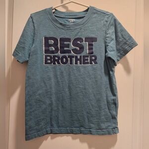Carters Kid Best Brother Blue T‎ Shirt Boys sz 6 Short Sleeve Top Playclothes
